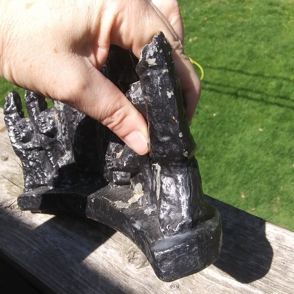 Vintage Brutalist Menorah hanukiah Ellen Lord Maccabees Cast Metal FLAWS - Picture 5 of 16